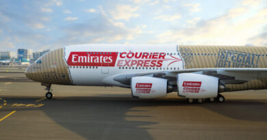 Emirates Launches Bold Courier Express A380 with Eye-Catching Package-Inspired Livery