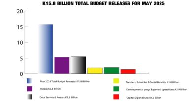Govt Spends K15.8B on Development, Wages, and Debt in May